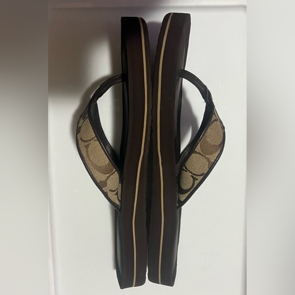 Coach Jolie Women's C Signature Brown Sandals, Size 11B - Picture 7 of 9